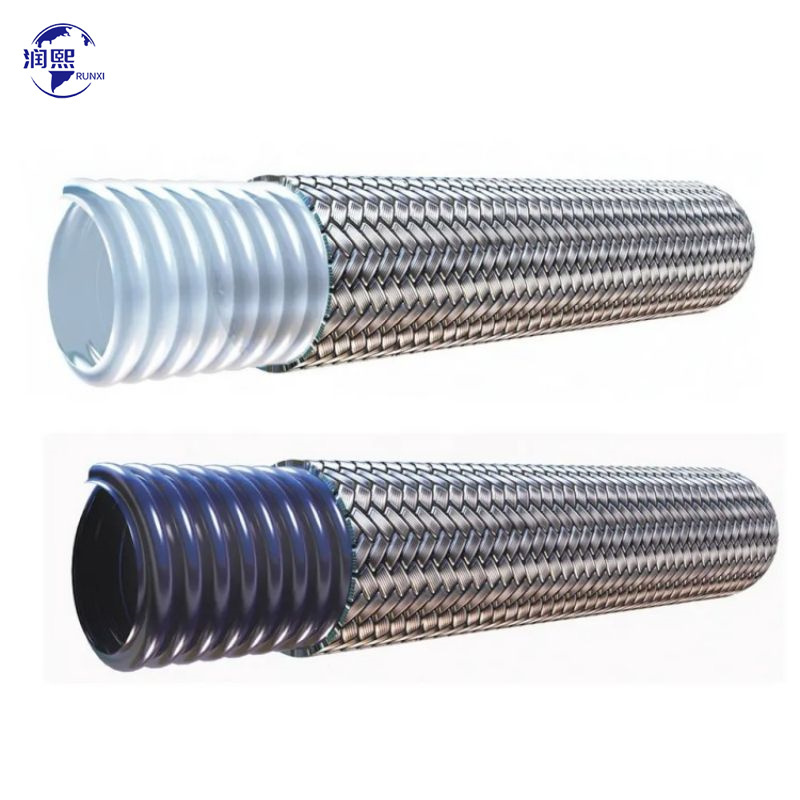 SAE 100 R14 PVC High Pressure Temp Hydraulic Tube SS304/306 Wire Braided 1.5 Inch With Fitting Metal Rubber PTFE Hose Pipe