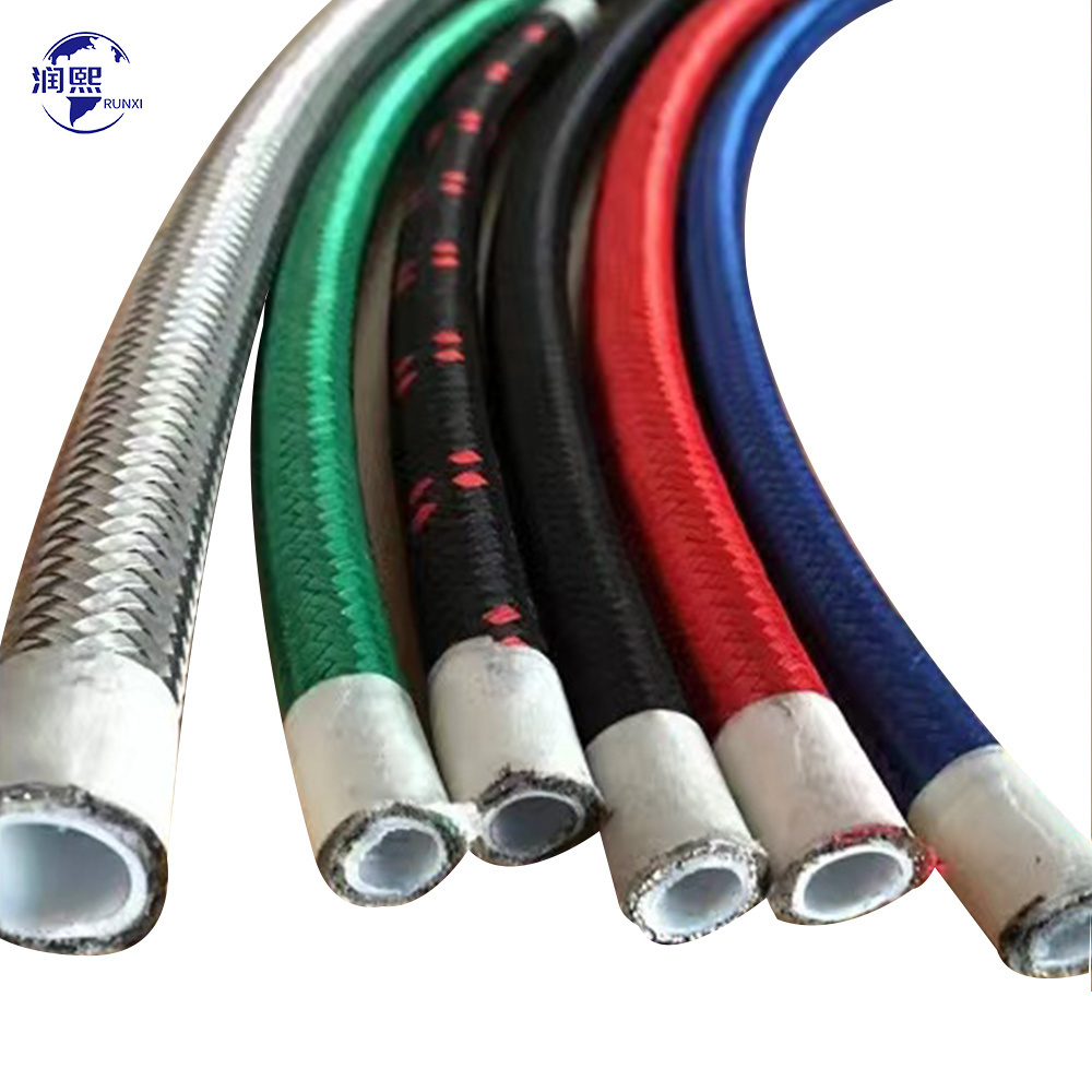 SAE 100 R14 PVC High Pressure Temp Hydraulic Tube SS304/306 Wire Braided 1.5 Inch With Fitting Metal Rubber PTFE Hose Pipe