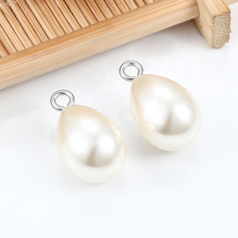 Imitation Pearl Ball Stainless Steel Pendant Necklace Bracelet Earring Findings Jewelry Making Supplies