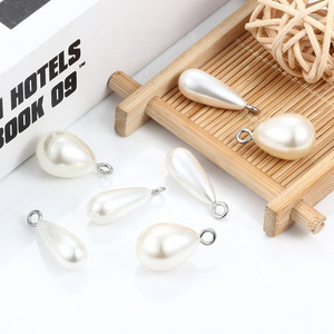 Imitation Pearl Ball Stainless Steel Pendant Necklace Bracelet Earring Findings Jewelry Making Supplies