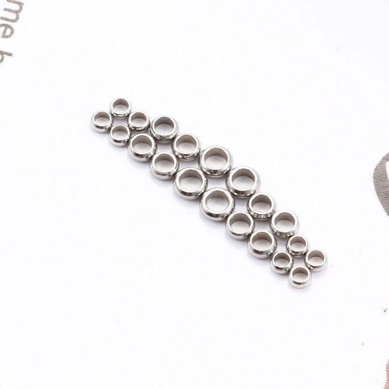 100pcs 5mm Stainless Steel Positioning Ball Crimp Beads Stopper Spacer for DIY Plated Jewelry Making Chain Findings