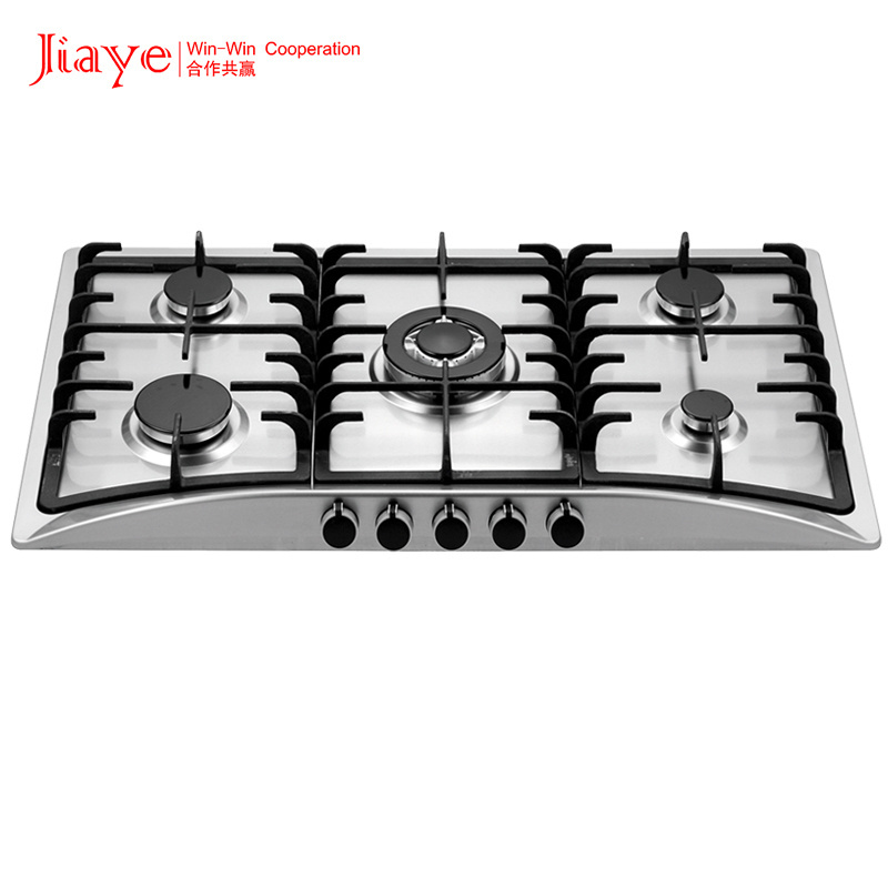 High Quality 760mm Kitchen Cooktops Anafe a gas 5 burner gas cooker 5 quemadores gas butano built in stove