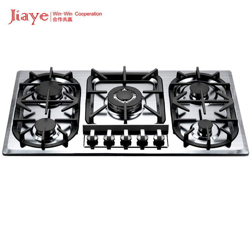 High Quality 760mm Kitchen Cooktops Anafe a gas 5 burner gas cooker 5 quemadores gas butano built in stove