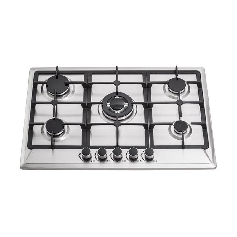 High Quality 760mm Kitchen Cooktops Anafe a gas 5 burner gas cooker 5 quemadores gas butano built in stove