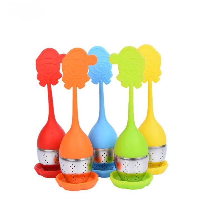 Wholesale Lotus Design BPA Free Silicone Tea Infusers with Drip Tray