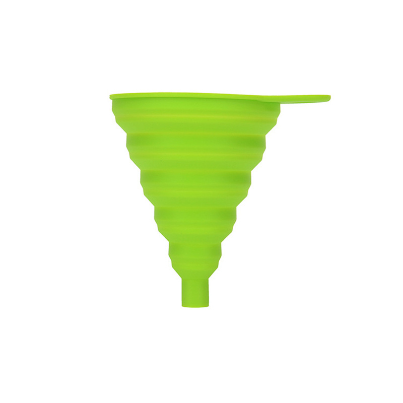 High Quality Silicone Folding Funnels,Collapsible Funnel Set 5 Color Available