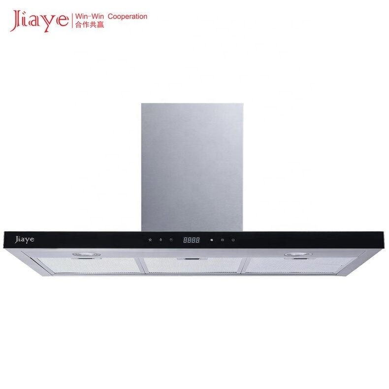 2022 Kitchen Appliance T Shape Cooker Hood Front Glass Range Hood with Led Lamp