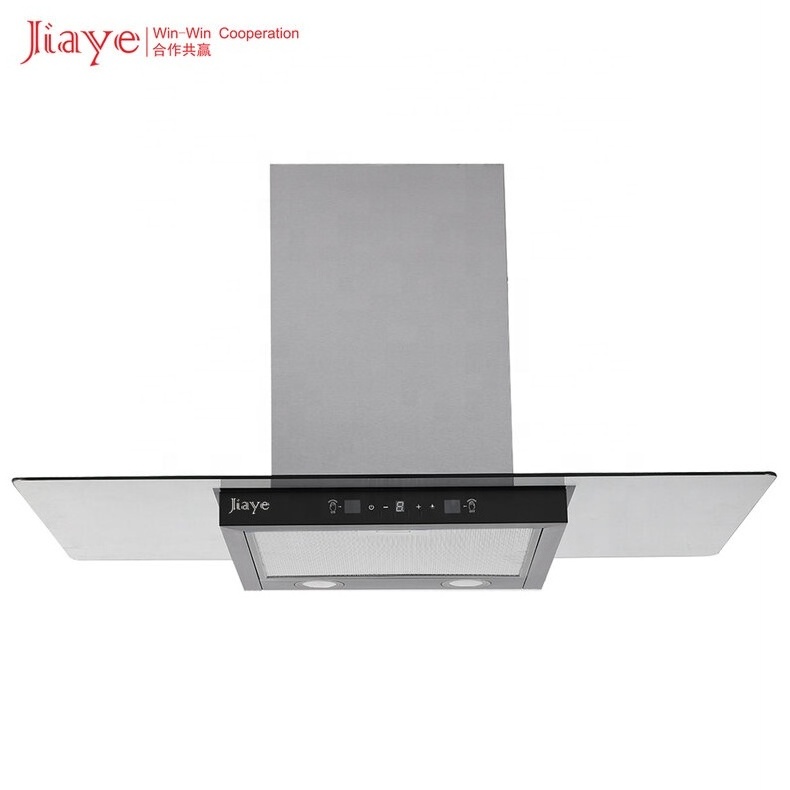 2022 Kitchen Appliance T Shape Cooker Hood Front Glass Range Hood with Led Lamp