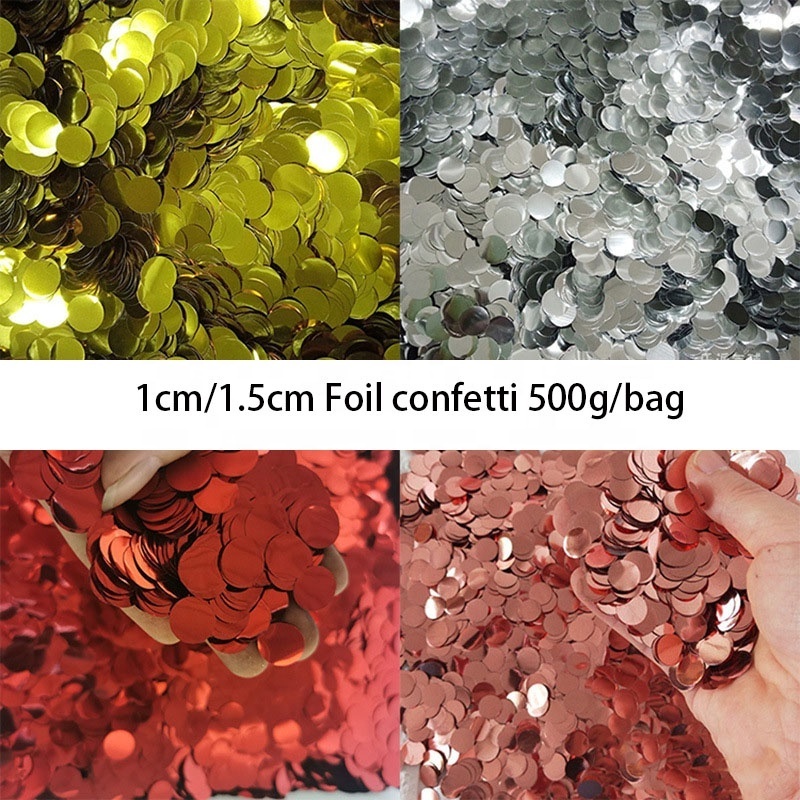 Wholesale 500g/bag Metallic Round foil Confetti for birthday wedding party decorations