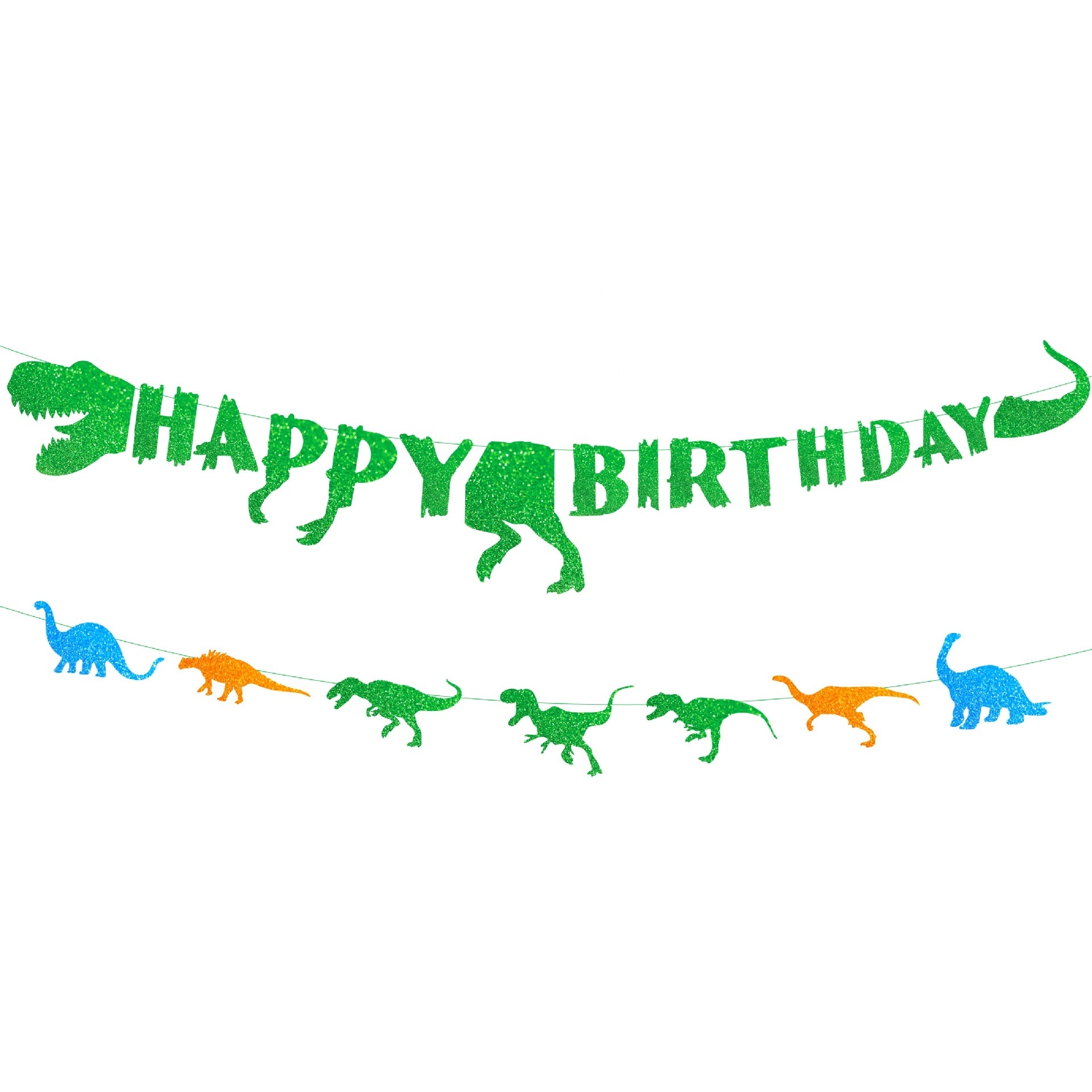 Dinosaur birthday party decorations Dinosaur Happy birthday banner for kid's dino theme party supplies