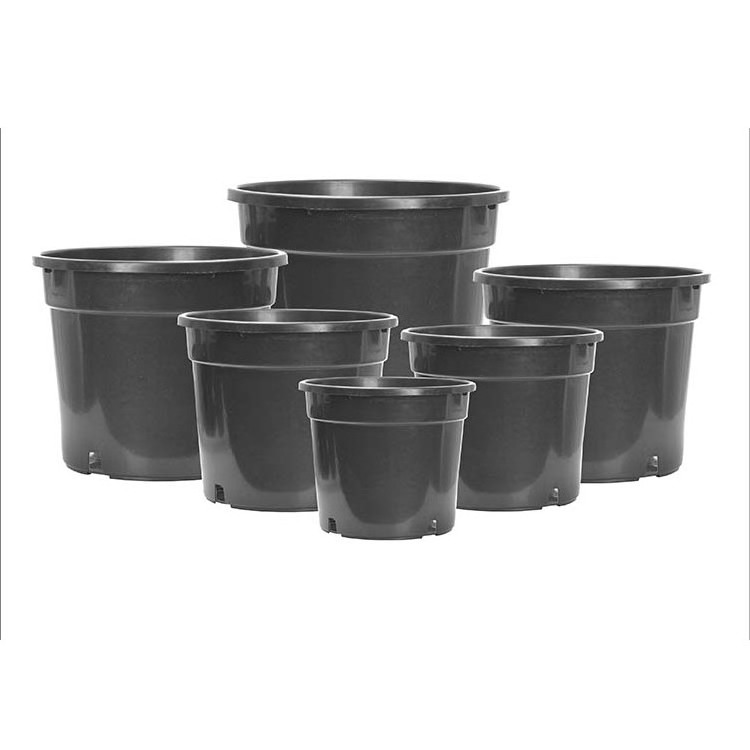 Factory Wholesale Black PP Flower Tree Planter Pot1 3 5 6 7 10 15 Gallon Inch Plant Plastic Pot For Nursery