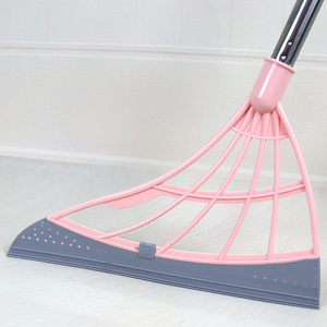 2 In 1 Hand Push Sweeper Magic Broom Floor Wiper Squeegee For Floor Cleaning Floor Squeegee Sweeping Brush