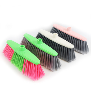 wholesale custom fashion plastic floor flower brooms heavy duty outdoor broom head for home