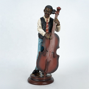 Custom Decoration Blue Musician Statues Band Jazz Black Statues Jazz Band Musci Black Artists Jazz Band Customize Statues