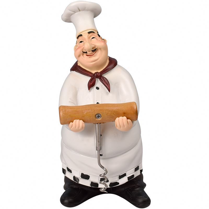 Resin Chef Figure Decor Kitchen Room Ornament Cook Statues For Decoration Factory Direct Sales Chef Resin Crafts Ornaments