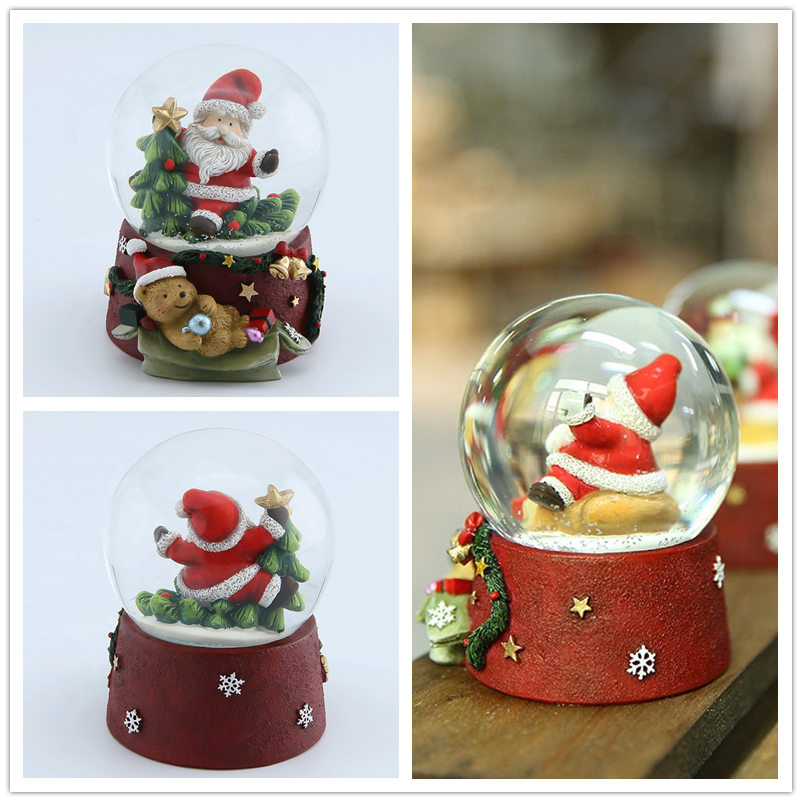 Jiayi Craft Wholesale-Diy-Snow-Globe Santa Claus Snow Globe Kit Custom Christmas Figurine Snow Globe