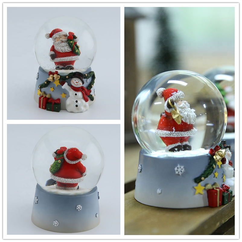 Jiayi Craft Wholesale-Diy-Snow-Globe Santa Claus Snow Globe Kit Custom Christmas Figurine Snow Globe