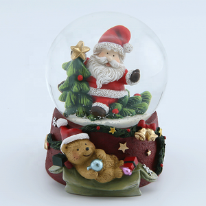 Jiayi Craft Wholesale-Diy-Snow-Globe Santa Claus Snow Globe Kit Custom Christmas Figurine Snow Globe