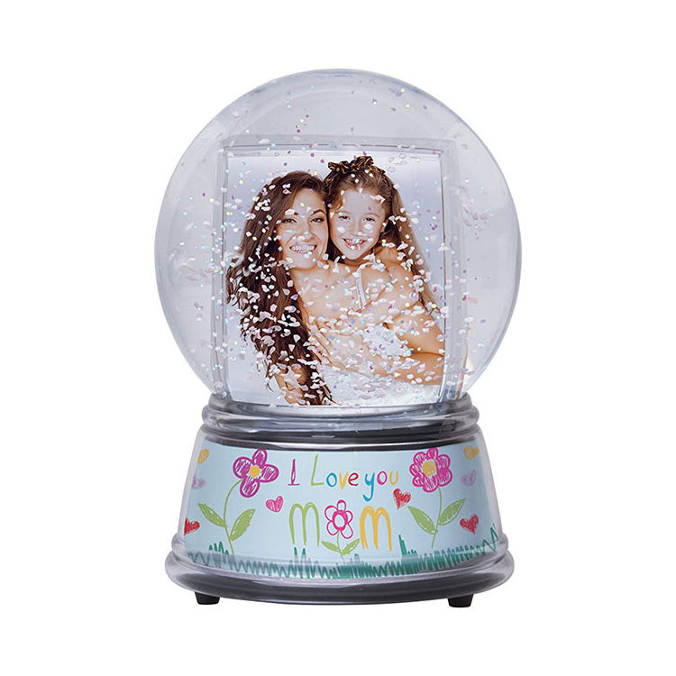 OEM ODM souvenir snow globe hot selling snowball glass crystal ball snow globes with photo insert