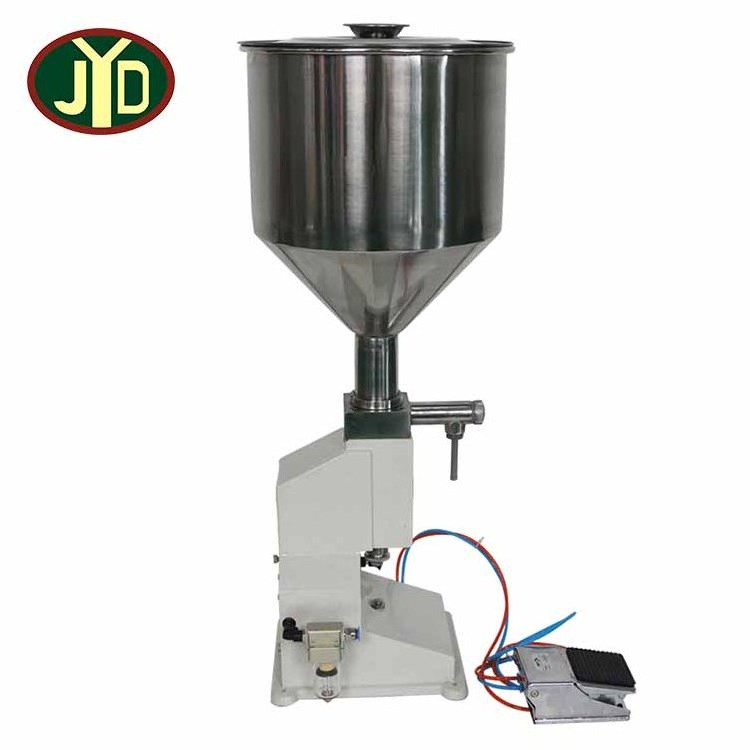 JYD 5-50ml Pneumatic Small Dose Liquid Paste Pneumatic QuantitativeSmall Scale Toothpaste Honey Shampoo Lotion Filling Machine