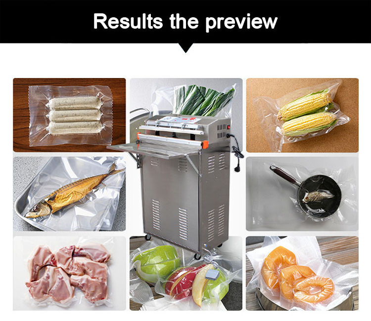 DZ600W Manufacturer Tabletop Semi Automatic External Chicken Fish Fresh Vegetables Vacuum Packing Machine Bag Vacuum Food Sealer