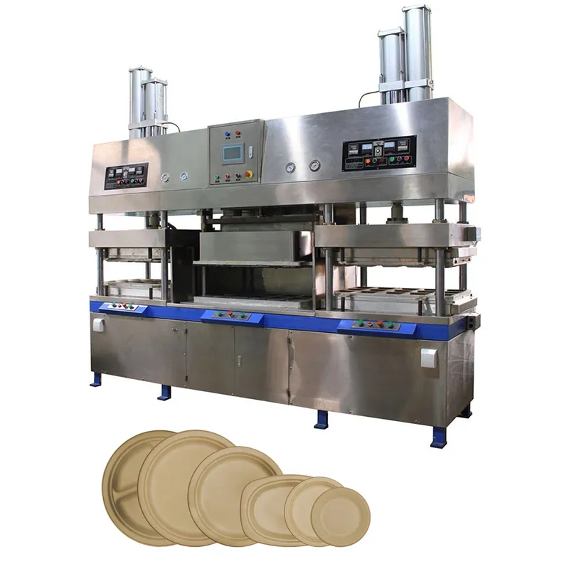 Paper Product Making Machinery Wheat Straw Pulp Tableware Molding Making Machine