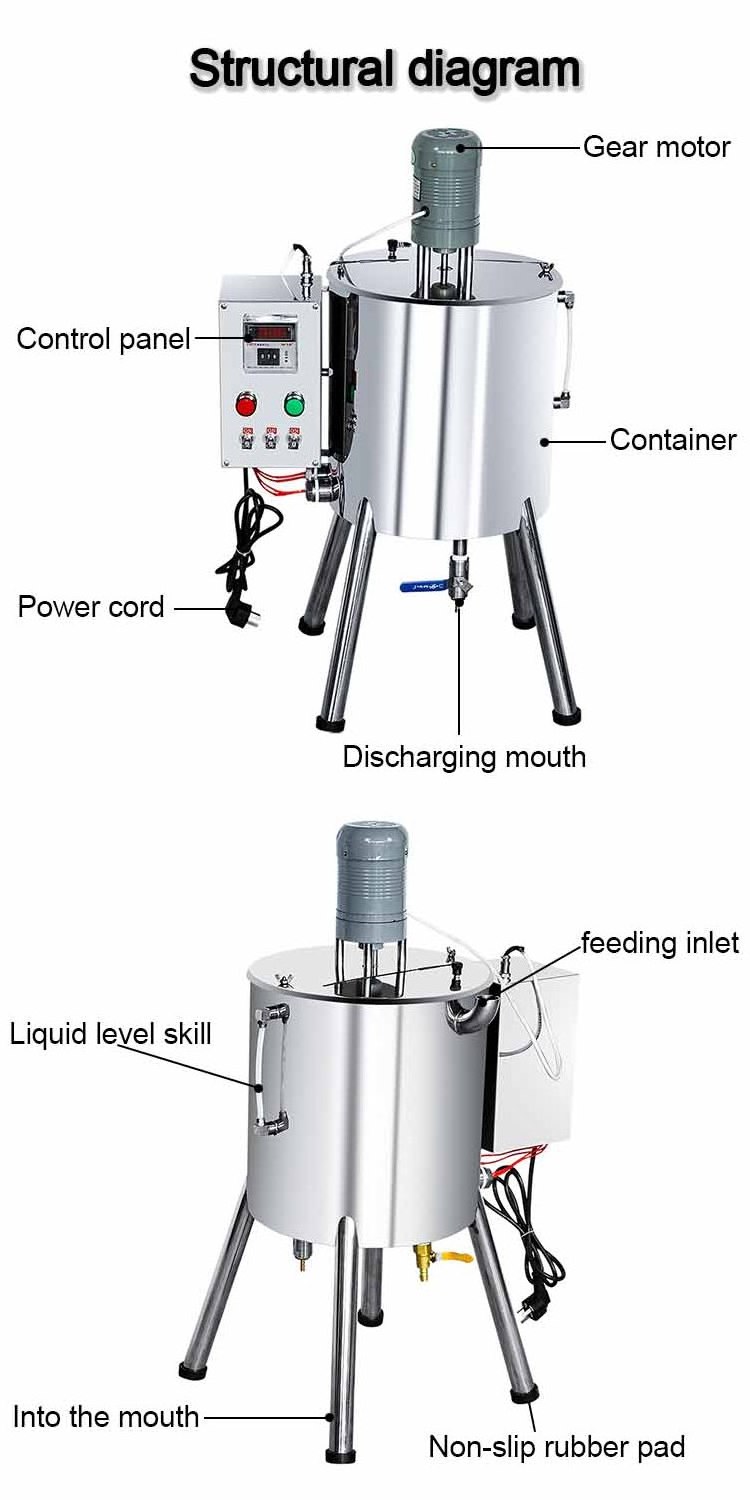 REX-C700 Cosmetics Lip Balm Crayon And Cool Oil Honey Small Lipstick Filling Machine 15L/30L Lipstick Dispenser Factory Price