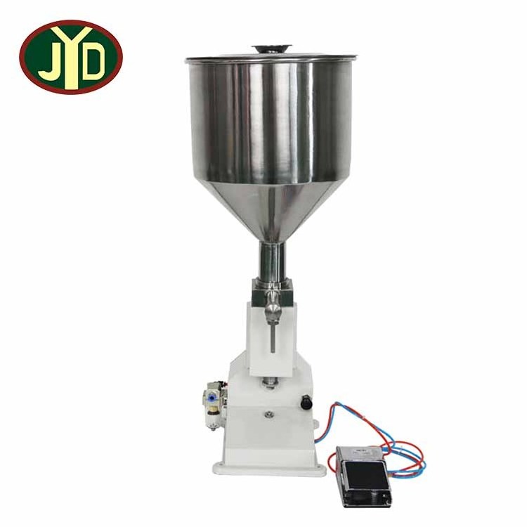 JYD 5-50ml Pneumatic Small Dose Liquid Paste Pneumatic QuantitativeSmall Scale Toothpaste Honey Shampoo Lotion Filling Machine