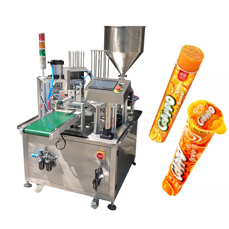 Automatic Calippo Ice Lolly Making Packing Machine Calippo Ice Cream Pop Paper Tube Filling And Sealing Machine