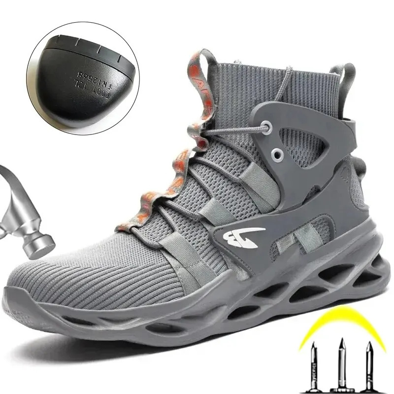 Men's Steel Toe Safety Work Shoes: Lightweight, Puncture-Proof, Indestructible Boots