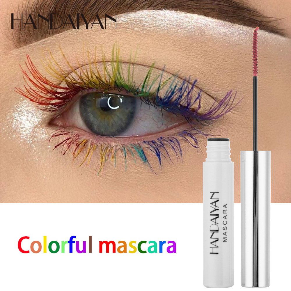 HANDAIYAN Color long lasting Waterproof Eyelashes Curling Lengthening Makeup Blue Green Red Black Liquid Lash Extensions Mascara