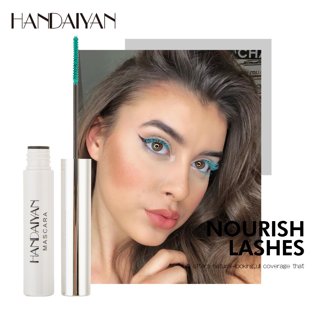 HANDAIYAN Color long lasting Waterproof Eyelashes Curling Lengthening Makeup Blue Green Red Black Liquid Lash Extensions Mascara