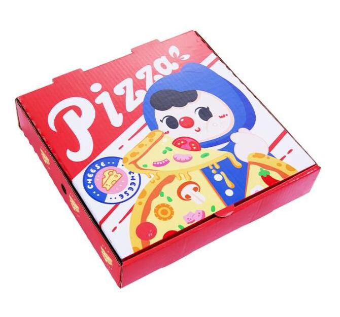 Wholesale Custom Printing White Corrugated Pizza Packing Paper Carton Box