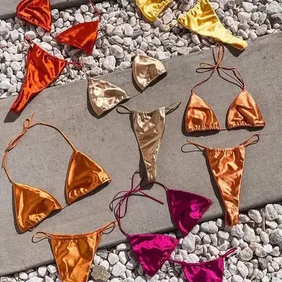 JYJ Swimwear Custom Sexy Glitter Bikini Set Designer Luxury Two Pieces  Swimwear Swimsuits for Women 2023