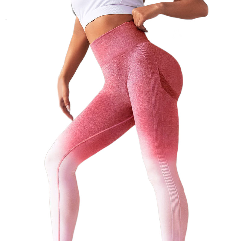 yoga leggings scrunch,gym new design high waisted workout tummy control sexy gradient yoga leggings