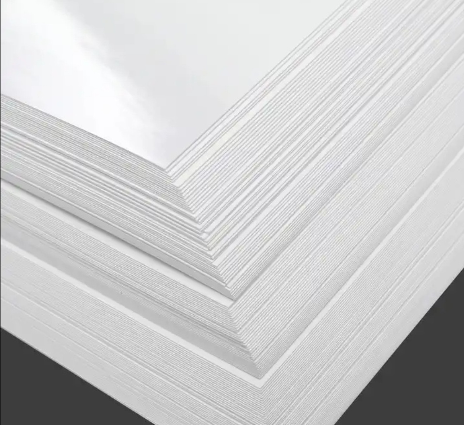 Cheap offset printing glossy chrome paper art board copperplate paper double-sided coated white paper