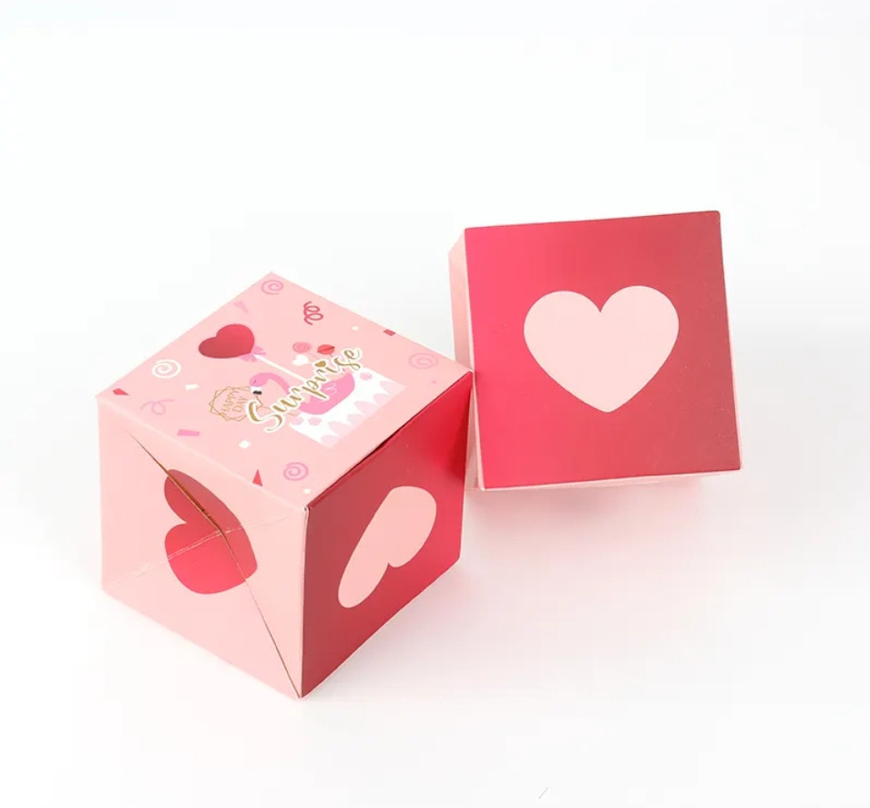 Hot selling explosive pop-up gift box, pop-up colorful confetti birthday bomb surprise gift box