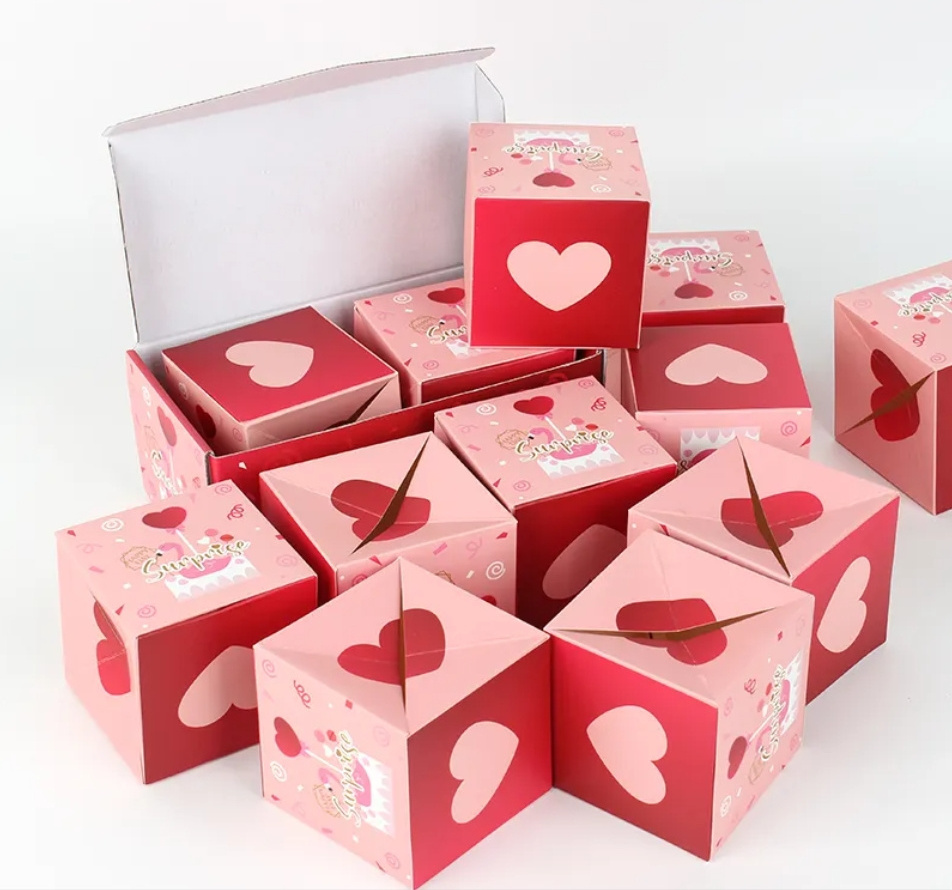 Hot selling explosive pop-up gift box, pop-up colorful confetti birthday bomb surprise gift box