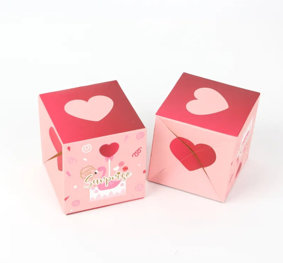 Hot selling explosive pop-up gift box, pop-up colorful confetti birthday bomb surprise gift box