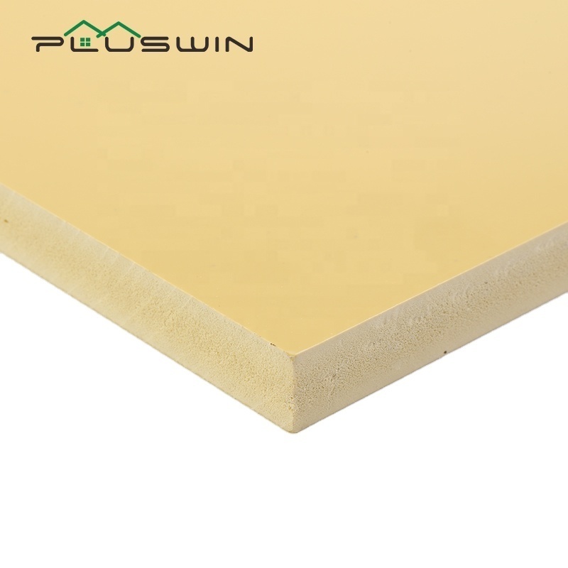 Pluswin China brand  4-6mm thickness 1220x2440mm wpc foam board waterproof good hardness custom for interior wall decoration