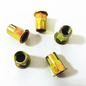 M4 M5 M6 M8 M10 M12 High Quality Metric Thread Carbon Steel Hex Hexagon Flat Head Binding Rivnut Nutsert Insert Rivet Nut