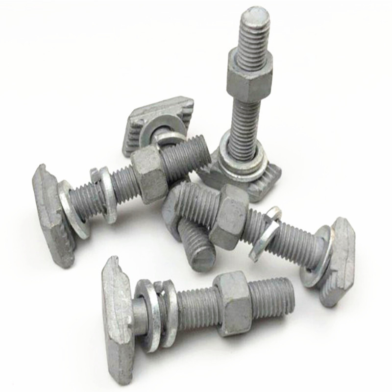 High Strength Level 8.8 Hot Dip Galvanized Carbon Steel T-Head Bolt and Nut for Steel Structure