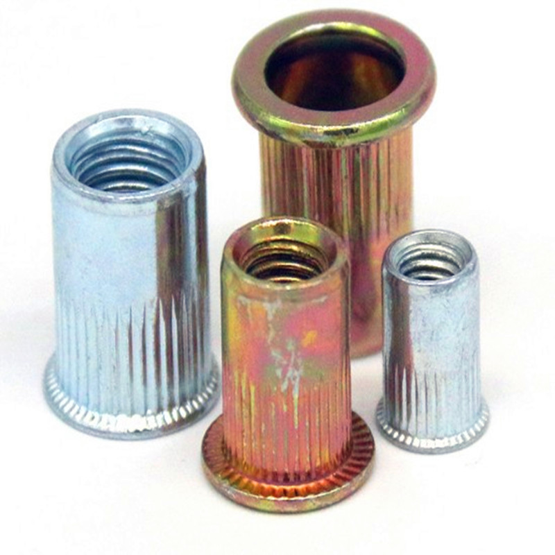 M4 M5 M6 M8 M10 M12 High Quality Metric Thread Carbon Steel Hex Hexagon Flat Head Binding Rivnut Nutsert Insert Rivet Nut