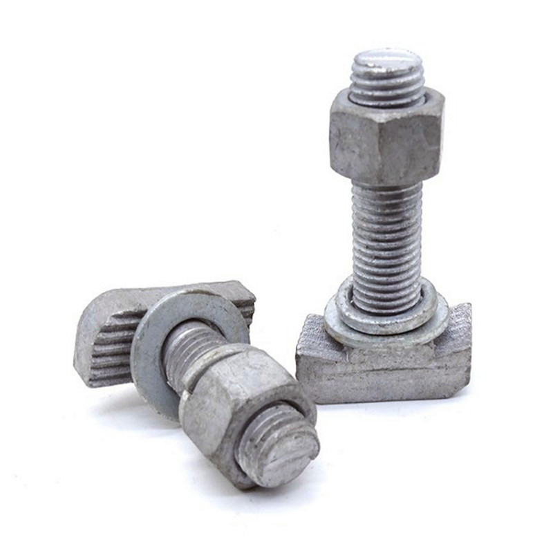 High Strength Level 8.8 Hot Dip Galvanized Carbon Steel T-Head Bolt and Nut for Steel Structure