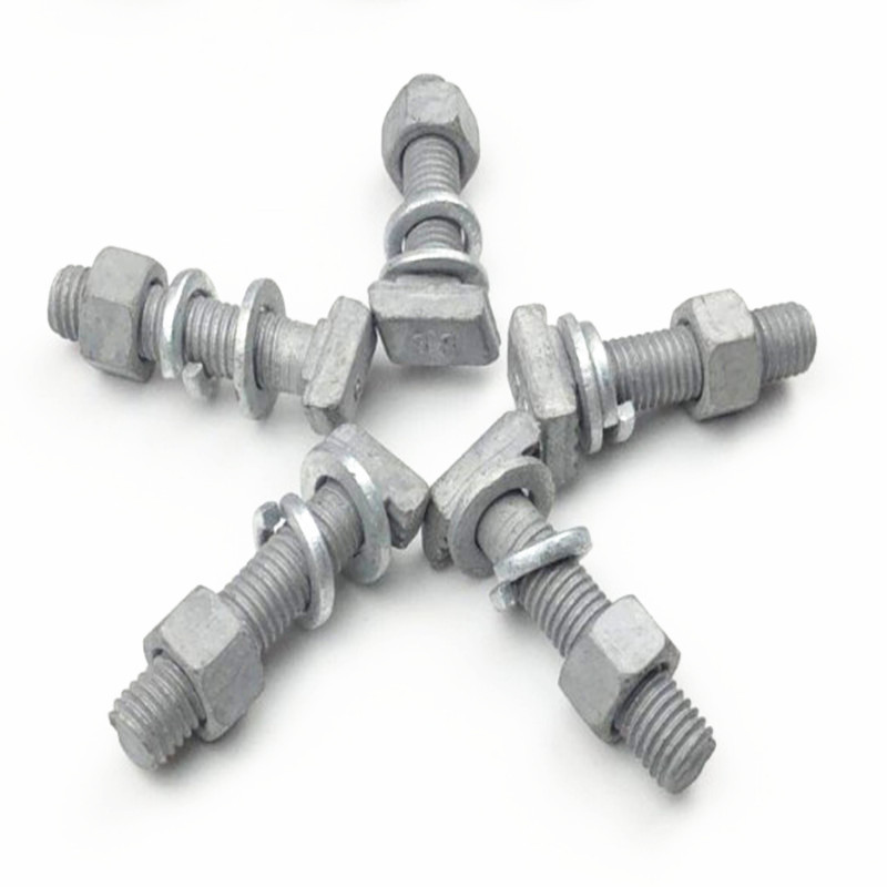 High Strength Level 8.8 Hot Dip Galvanized Carbon Steel T-Head Bolt and Nut for Steel Structure