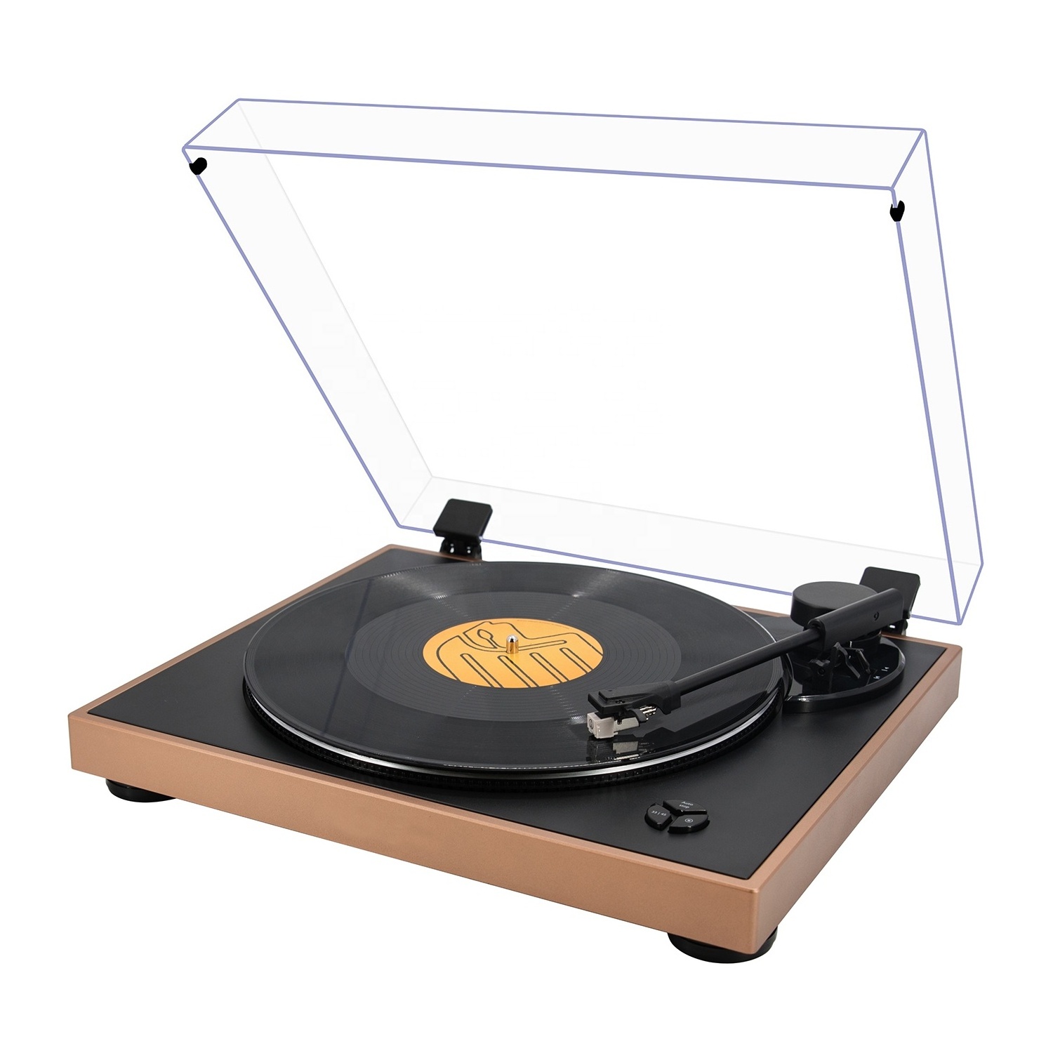 All in one Modern stylish vinyl record player with Bluetooth output and Magnetic AT3600 cartridge with pre-amplifier