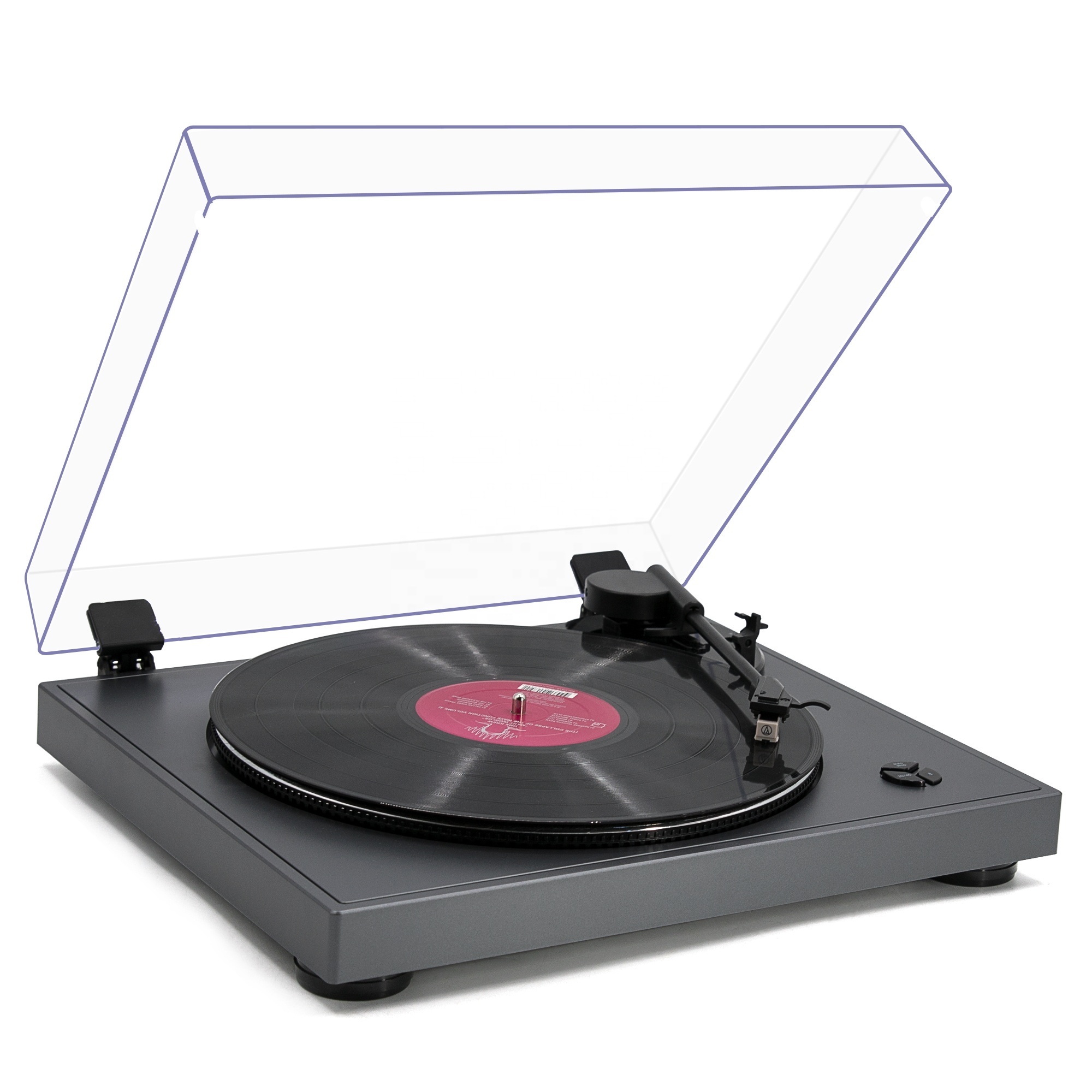 All in one Modern stylish vinyl record player with Bluetooth output and Magnetic AT3600 cartridge with pre-amplifier