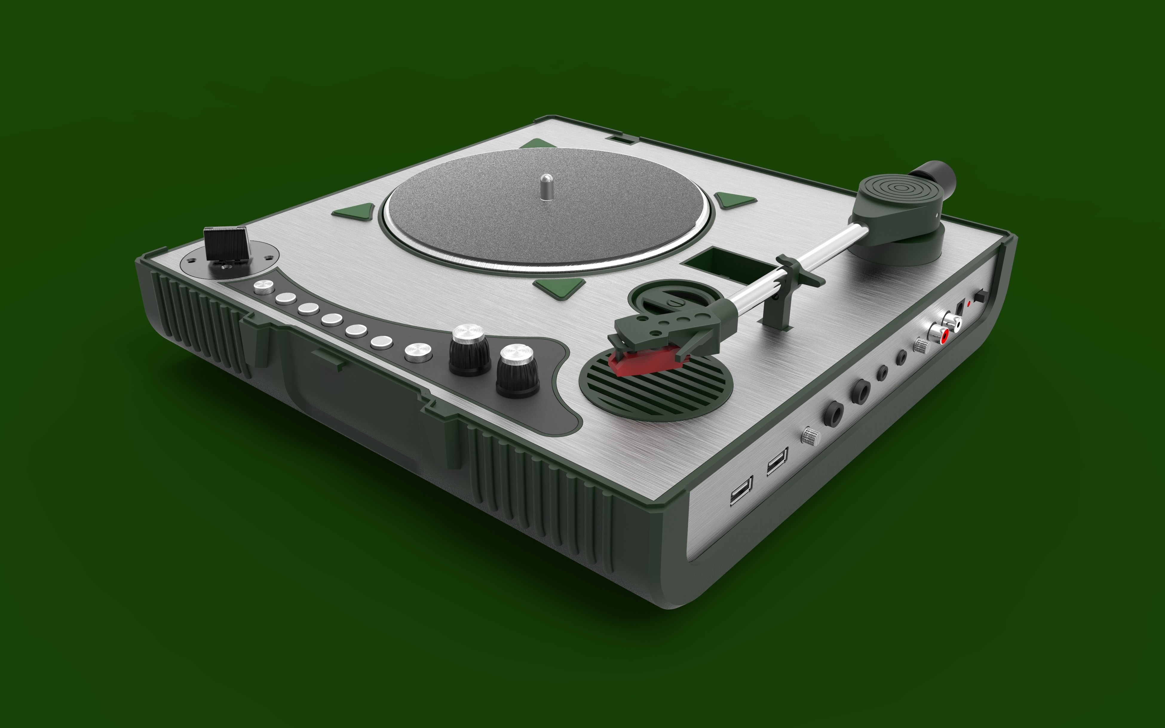 Portable DJ  LP player modern fashion look with built-in Scratch Slide Switch with USB playing and recording turntable