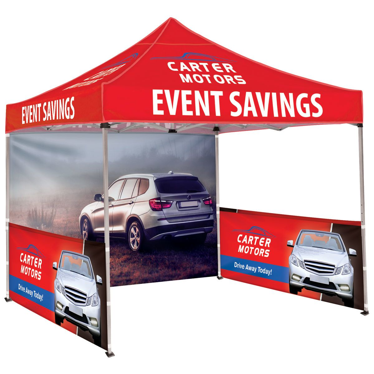 Custom Print 600D Oxford Canopy 40Mm Hexagon Aluminum 10X10 Pop Up Canopy Tent Advertising Outdoor Gazebo Tent