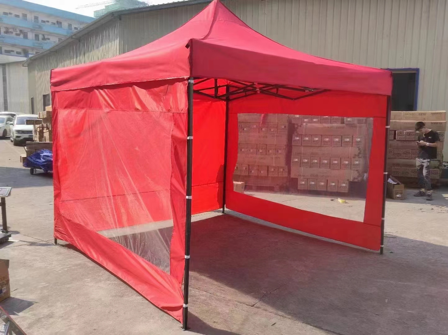 Aluminum Heavy Duty 3X3 Gazebo Tent Outdoor Waterproof With Sides And Door